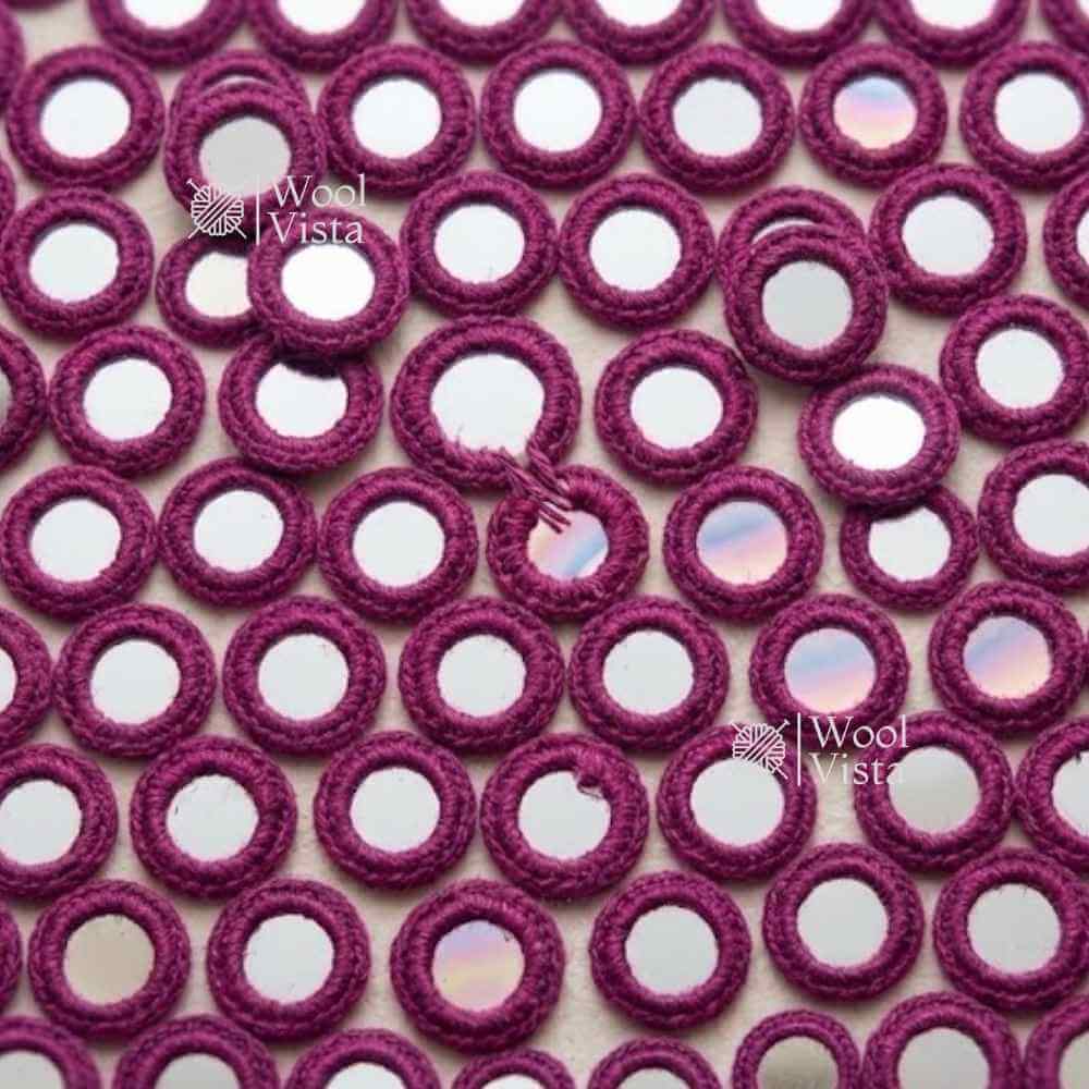 EMBROIDERY MIRRORS WITH THREAD WORK – ROUND MIRROR FRAMES, HAND EMBROIDERY, DRESS DECORATION, DIY CRAFTS, TEXTILE ART & MIRROR WORK (50PCS)