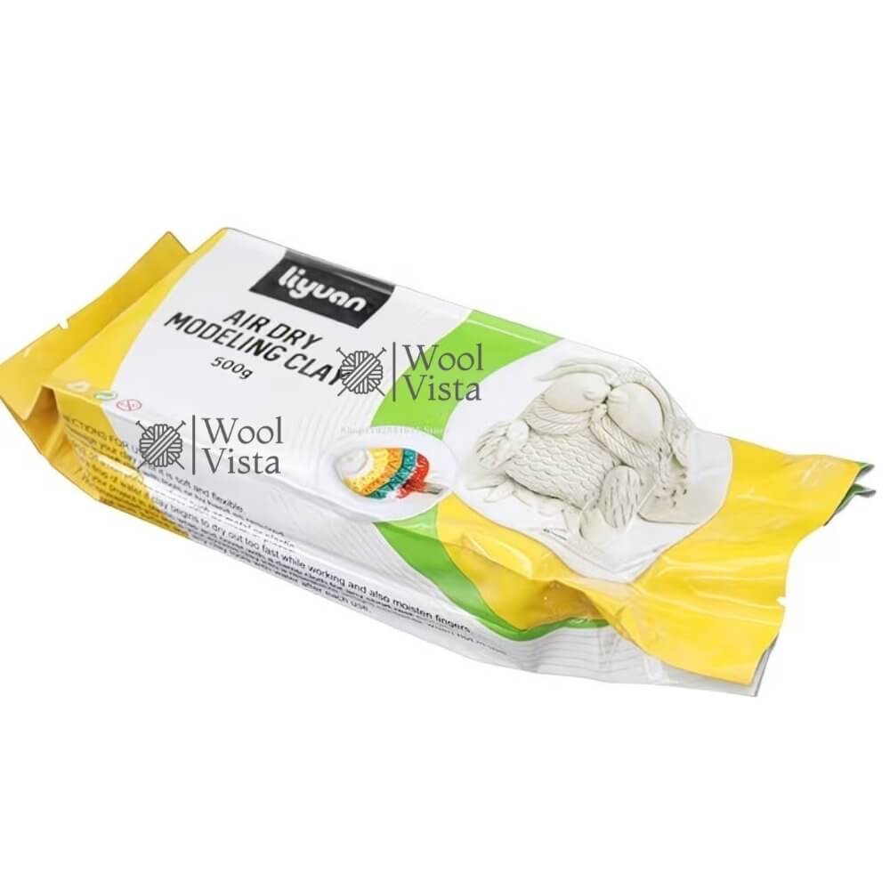 AIR DRY POTTERY CLAY 500G – NON-TOXIC WHITE MODELLING CLAY FOR DIY SCULPTING, CERAMIC ART, CRAFTS & HANDMADE DECORATIONS