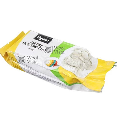 AIR DRY POTTERY CLAY 500G – NON-TOXIC WHITE MODELLING CLAY FOR DIY SCULPTING, CERAMIC ART, CRAFTS & HANDMADE DECORATIONS