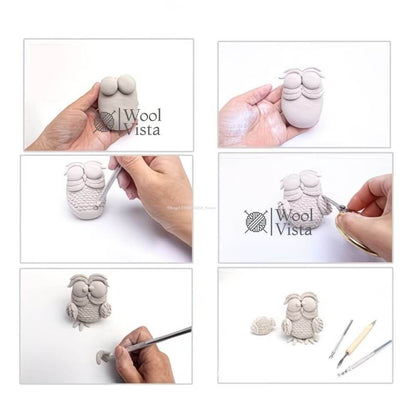 AIR DRY POTTERY CLAY 500G – NON-TOXIC WHITE MODELLING CLAY FOR DIY SCULPTING, CERAMIC ART, CRAFTS & HANDMADE DECORATIONS