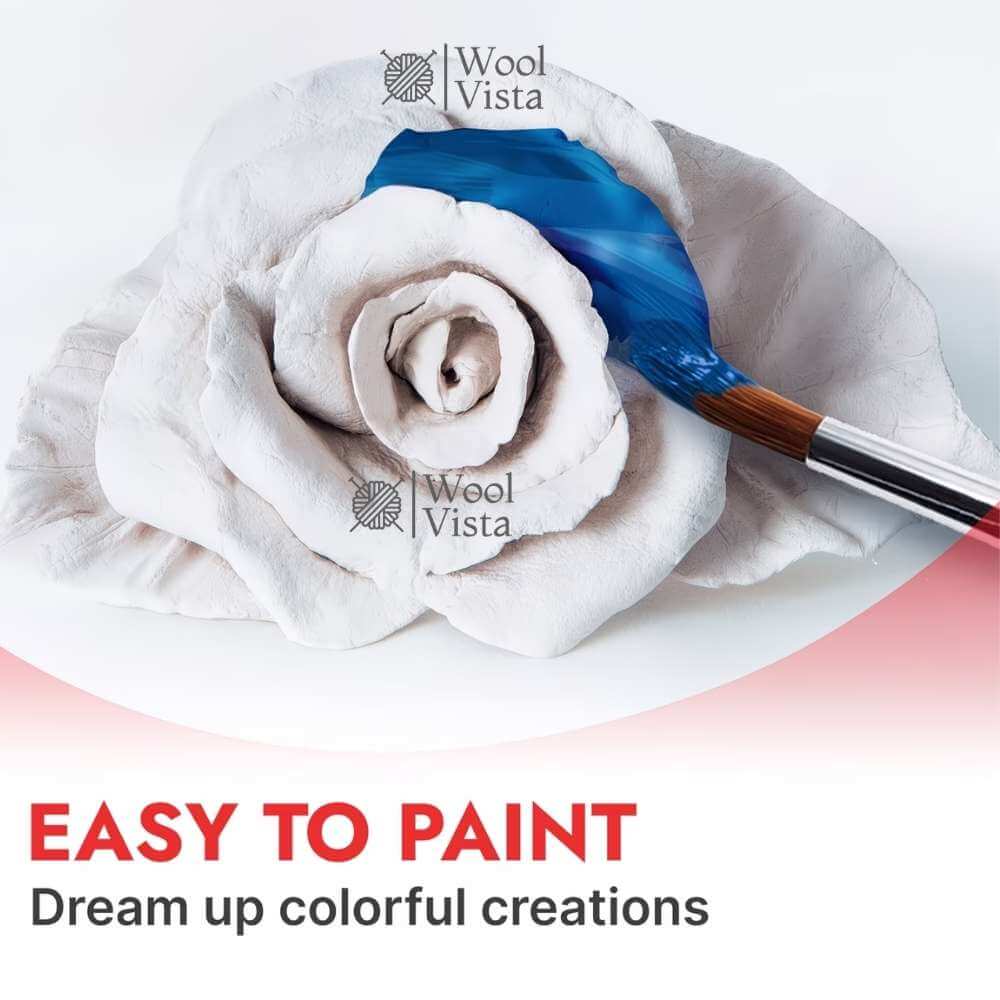 AIR DRY POTTERY CLAY 500G – NON-TOXIC WHITE MODELLING CLAY FOR DIY SCULPTING, CERAMIC ART, CRAFTS & HANDMADE DECORATIONS