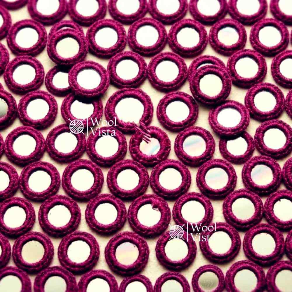 EMBROIDERY MIRRORS WITH THREAD WORK – ROUND MIRROR FRAMES, HAND EMBROIDERY, DRESS DECORATION, DIY CRAFTS, TEXTILE ART & MIRROR WORK (50PCS)