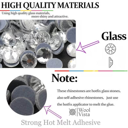 HOTFIX RHINESTONE APPLICATOR TOOL FAST HEATING HOT FIX WAND FOR IRON-ON RHINESTONES, GLASS CRYSTALS, DIAMOND GEMS, FABRIC DECORATION & DIY CRAFTS
