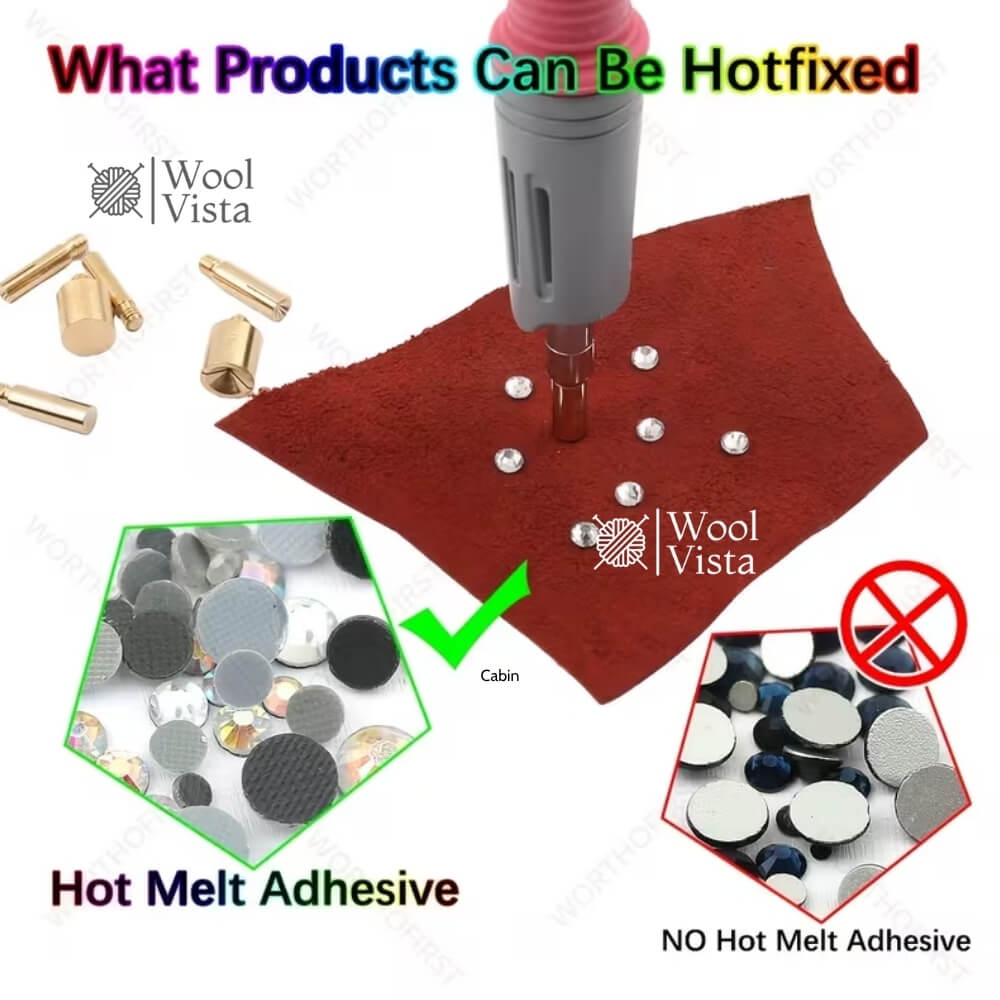 HOTFIX RHINESTONE APPLICATOR TOOL FAST HEATING HOT FIX WAND FOR IRON-ON RHINESTONES, GLASS CRYSTALS, DIAMOND GEMS, FABRIC DECORATION & DIY CRAFTS
