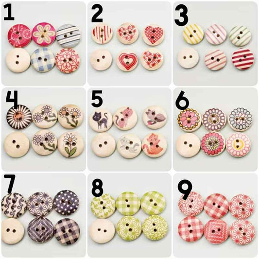 COLORFUL WOODEN BUTTONS – NATURAL WOOD CRAFT BUTTONS FOR SEWING, DIY CRAFTS, SCRAPBOOKING, KNITTING, CROCHET, FESTIVAL DECORATIONS, HANDMADE ACCESSORIES & CRAFT PROJECTS