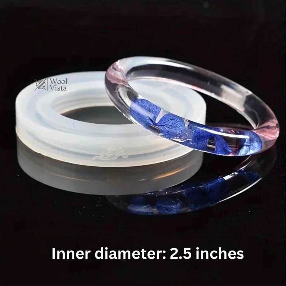 BANGLE BRACELET SILICONE MOLD – DIY JEWELRY CRAFT MAKING MOLD FOR RESIN ART, EPOXY CASTING & HANDMADE ACCESSORIES
