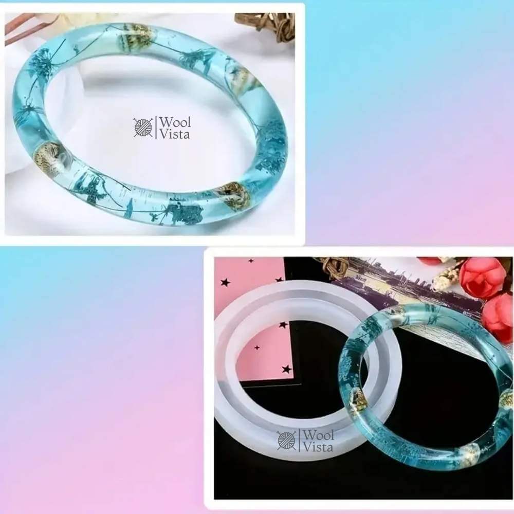BANGLE BRACELET SILICONE MOLD – DIY JEWELRY CRAFT MAKING MOLD FOR RESIN ART, EPOXY CASTING & HANDMADE ACCESSORIES