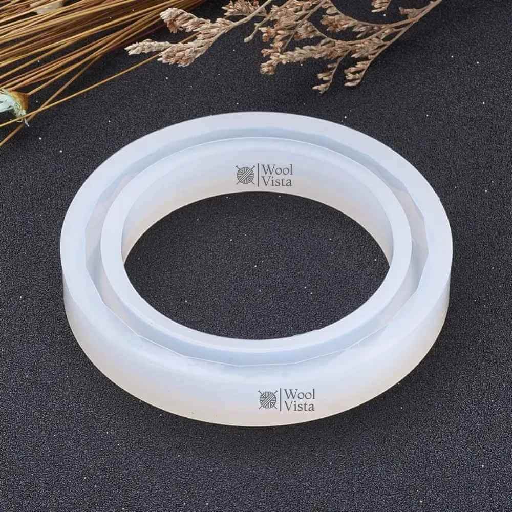 BANGLE BRACELET SILICONE MOLD – DIY JEWELRY CRAFT MAKING MOLD FOR RESIN ART, EPOXY CASTING & HANDMADE ACCESSORIES
