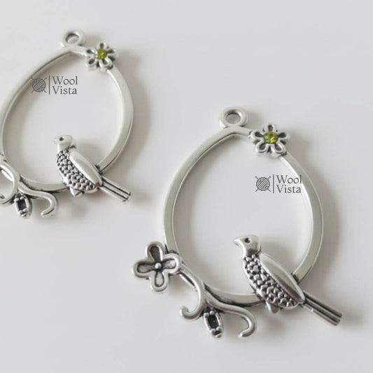 BIRD CHARM PENDANT – METAL JEWELRY MAKING ACCESSORY FOR NECKLACES, BRACELETS, EARRINGS & DIY CRAFTS