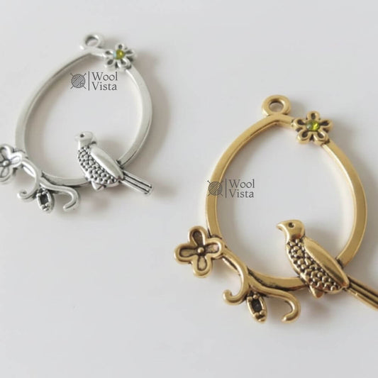 BIRD CHARM PENDANT – METAL JEWELRY MAKING ACCESSORY FOR NECKLACES, BRACELETS, EARRINGS & DIY CRAFTS