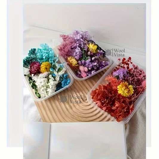 BOX OF NATURAL DRY FLOWERS FOR RESIN ART, CANDLE MAKING, SOAP CRAFTS & DIY DECORATIVE PROJECTS