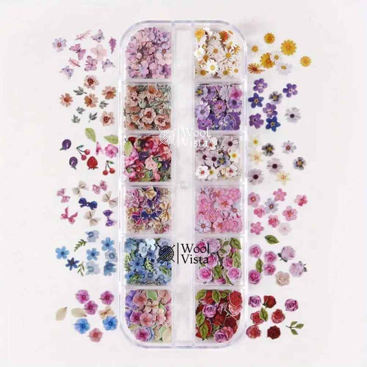 BUTTERFLY & FLORAL EPOXY RESIN CHIPS – MIXED COLOR WOOD PULP FILLERS FOR DIY JEWELRY, RESIN ART, PHONE CASE & KEYCHAIN CRAFTS