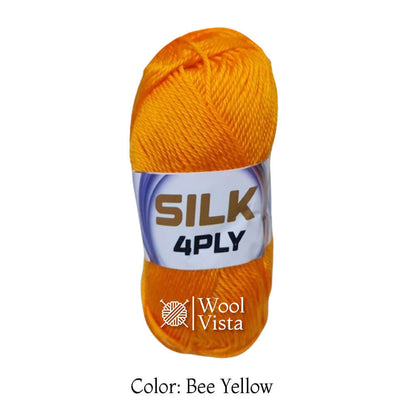 SUPER SOFT SILKY YARN BALL (PACK OF 4 YARN BALLS)