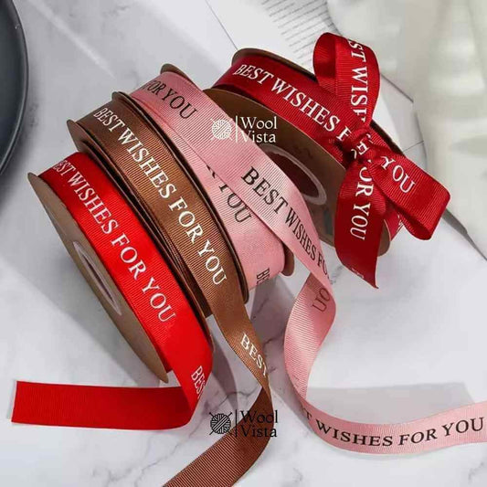 PRINTED GROSGRAIN SATIN RIBBON – 18 YARDS DECORATIVE GIFT & CRAFT RIBBON