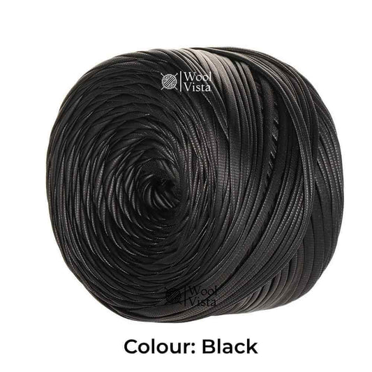 200G FAUX LEATHER T-SHIRT YARN – 60M SOFT WOVEN RIBBON YARN FOR CROCHET BAGS, KNITTING & HOME DECOR