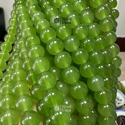 GLASS IMITATION JADE BEADS – 100PCS STRAND FOR DIY JEWELRY MAKING