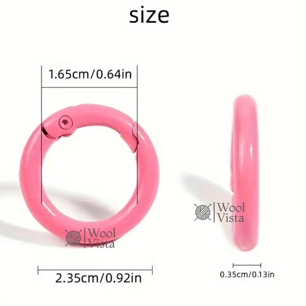 BRIGHT METAL O-RING SPRING KEYCHAIN HOOK – 24MM ROUND OPENABLE BUCKLE KEY RING, ZINC ALLOY KEYCHAIN COMPONENT FOR DIY CRAFTS & ACCESSORIES
