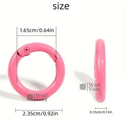 BRIGHT METAL O-RING SPRING KEYCHAIN HOOK – 24MM ROUND OPENABLE BUCKLE KEY RING, ZINC ALLOY KEYCHAIN COMPONENT FOR DIY CRAFTS & ACCESSORIES