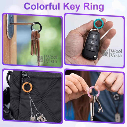 BRIGHT METAL O-RING SPRING KEYCHAIN HOOK – 24MM ROUND OPENABLE BUCKLE KEY RING, ZINC ALLOY KEYCHAIN COMPONENT FOR DIY CRAFTS & ACCESSORIES