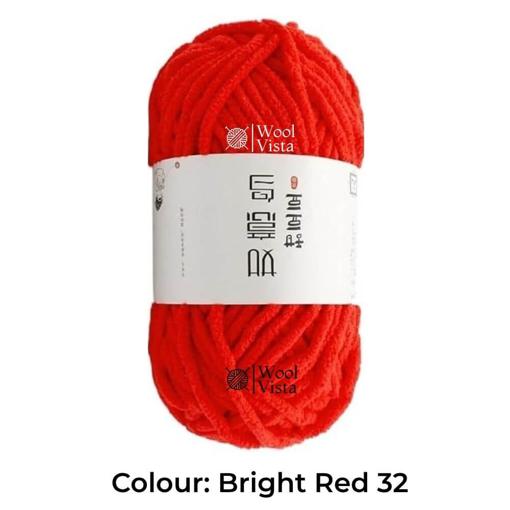 100G ICE THREAD POLYESTER YARN – SOFT CHUNKY YARN FOR KNITTING, CROCHET, BLANKETS, SCARVES & DIY CRAFTS
