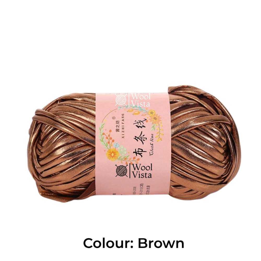 SOFT METALLIC T-SHIRT YARN - FOR CROCHET AND BAG MAKING CRAFTING