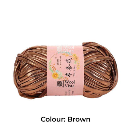 SOFT METALLIC T-SHIRT YARN - FOR CROCHET AND BAG MAKING CRAFTING