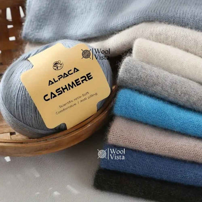 CASHMERE ALPACA WOOL YARN – SOFT, WARM & ANTI-PILLING KNITTING YARN (PACK OF 6)
