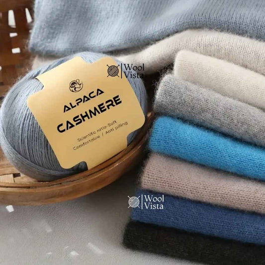CASHMERE ALPACA WOOL YARN – SOFT, WARM & ANTI-PILLING KNITTING YARN (PACK OF 6)
