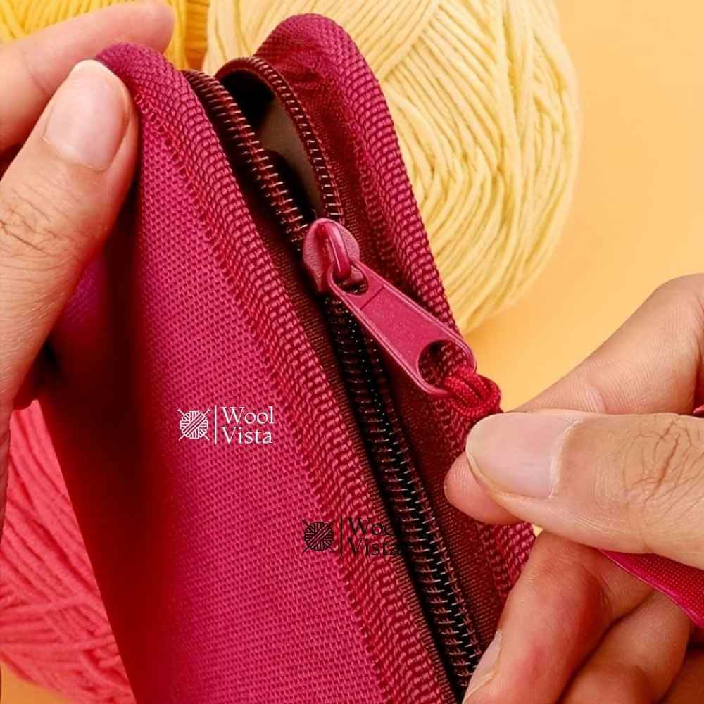 CLASSIC ERGONOMIC SOFT HANDLE CROCHET HOOK SET (10 PCS) – COMFORT GRIP CROCHET NEEDLES WITH MAROON CARRYING POUCH FOR DIY KNITTING & CROCHET PROJECTS