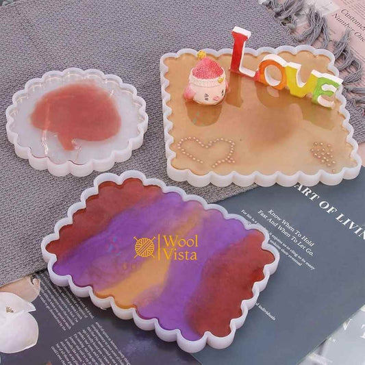 COASTER TRAY SILICONE MOLD – DURABLE EPOXY RESIN MOLD FOR DIY CRAFTS, HOME DECOR & RESIN ART PROJECTS