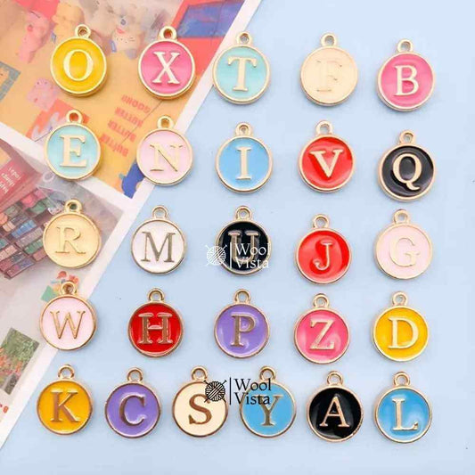 COLORFUL ALPHABET CHARM SET – OIL DROP LETTER PENDANTS FOR DIY JEWELRY MAKING