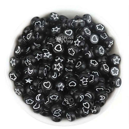 COLORFUL BEADS WITH HEART, STAR & MOON DESIGNS – DIY JEWELRY MAKING, BRACELETS, PENDANTS & CRAFTS