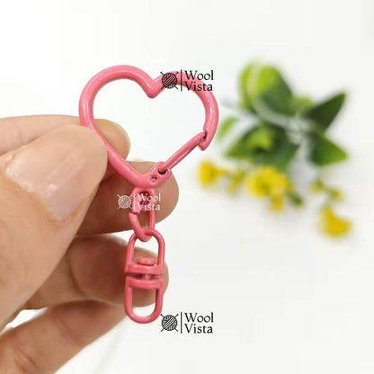 COLORFUL HEART-SHAPED KEYCHAIN MAKING SET – DIY ACCESSORY SUPPLIES (5 KEYCHAINS)
