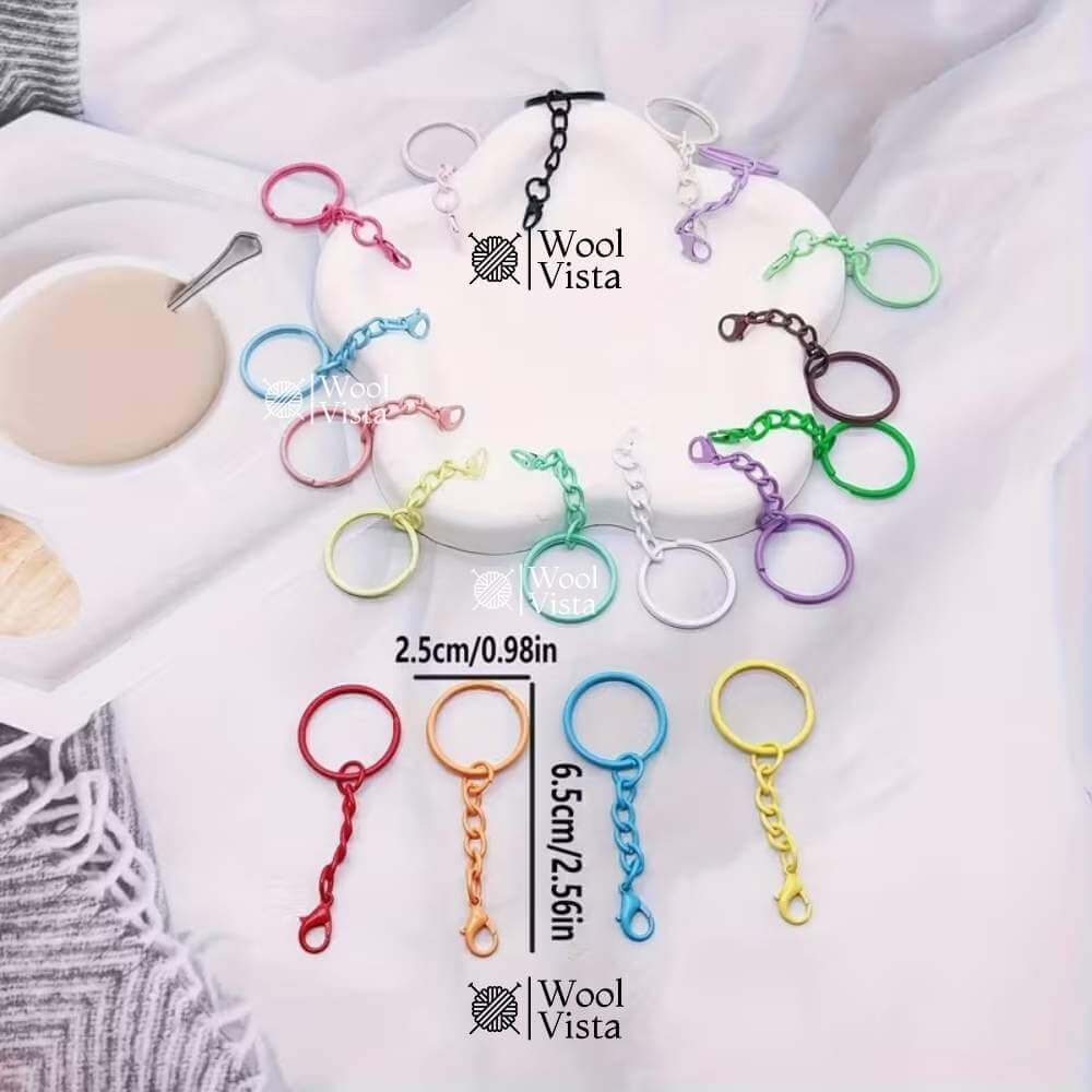 COLORFUL KEYCHAIN SET (6PCS) – DIY JEWELRY & CRAFT ACCESSORIES – Woolvista