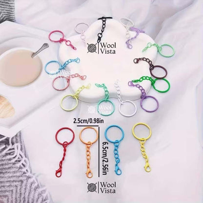 COLORFUL KEYCHAIN SET (6PCS) – DIY JEWELRY & CRAFT ACCESSORIES