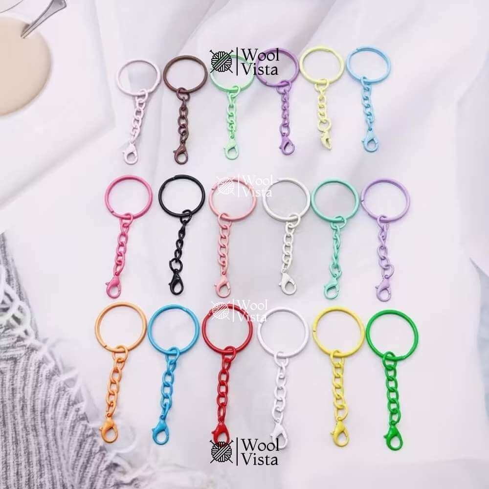 COLORFUL KEYCHAIN SET (6PCS) – DIY JEWELRY & CRAFT ACCESSORIES