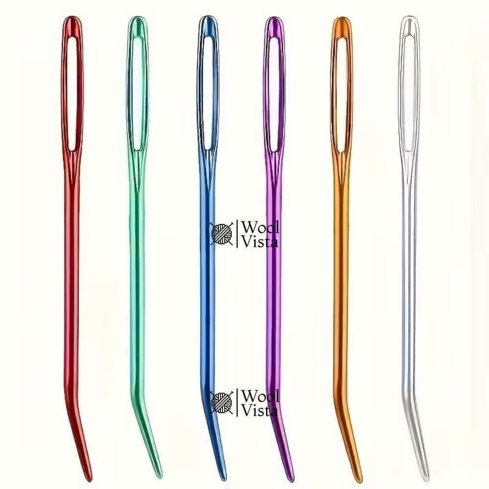 COLORFUL LARGE EYE YARN & TAPESTRY NEEDLES SET (6PCS) – HAND SEWING, KNITTING & CROCHET NEEDLES
