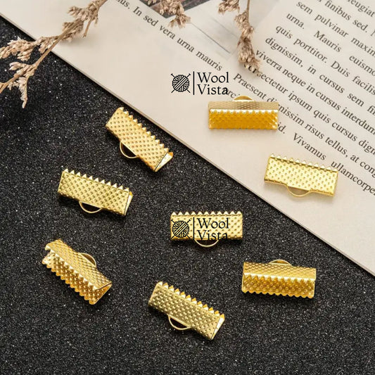 CRIMP CLIPS 8.2MM (PACK OF 20) – ESSENTIAL JEWELRY FINDINGS FOR DIY BRACELETS, NECKLACES & CRAFT PROJECTS