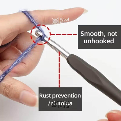 CROCHET HOOK SET ALUMINIUM - (PACK OF 12)
