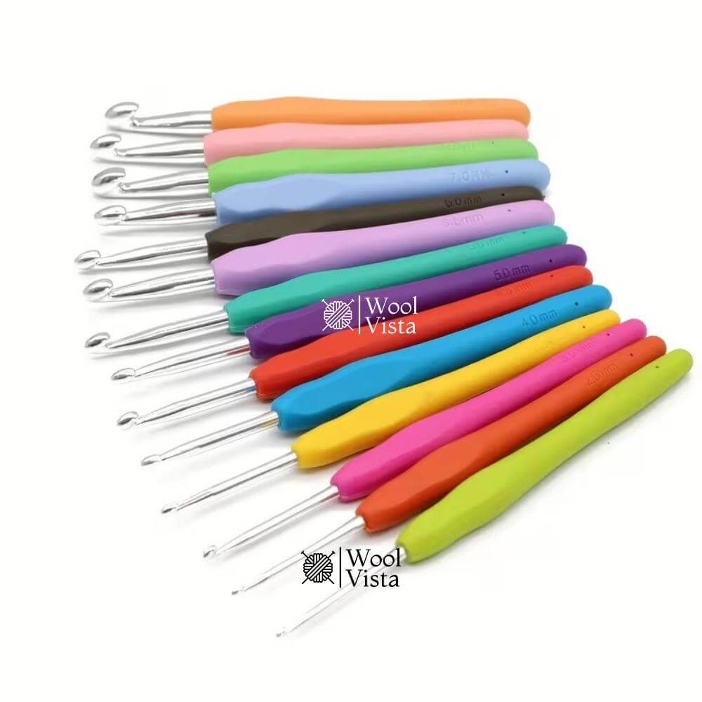 CROCHET HOOK SET ALUMINIUM - (PACK OF 12)
