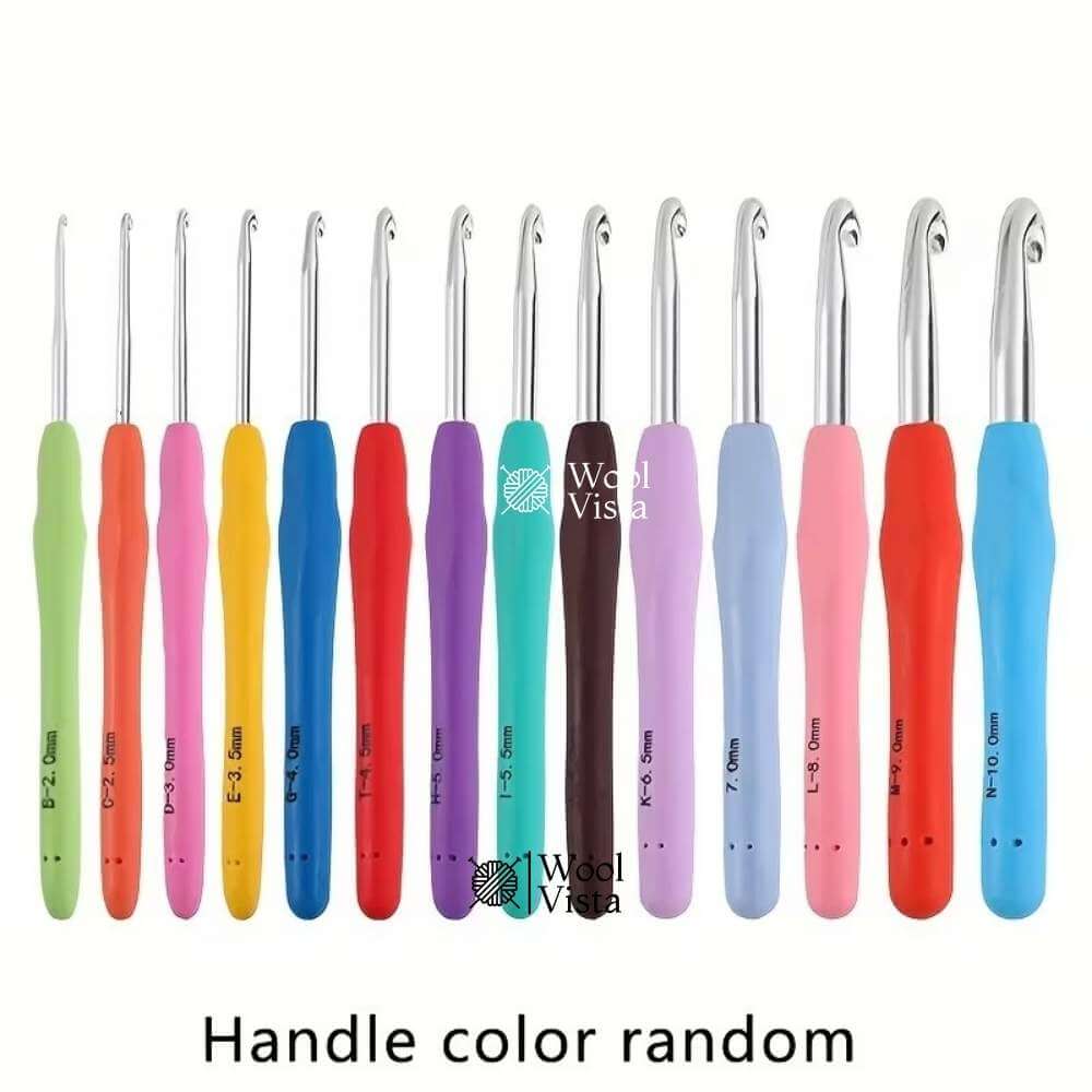 CROCHET HOOK SET ALUMINIUM - (PACK OF 12)