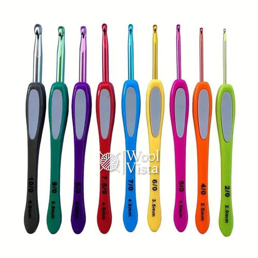 CROCHET HOOK SET ALUMINIUM - (PACK OF 9)