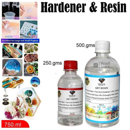 CRYSTAL CLEAR EPOXY RESIN & HARDENER – HIGH-GLOSS, DURABLE FORMULA FOR CASTING, COATING & DIY ART PROJECTS