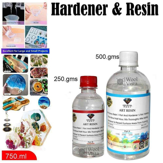 CRYSTAL CLEAR EPOXY RESIN & HARDENER – HIGH-GLOSS, DURABLE FORMULA FOR CASTING, COATING & DIY ART PROJECTS