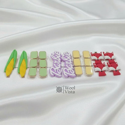 CUTE CARTOON FRUIT & SHAPES HAIR CLIPS – 10PCS GEOMETRIC PLASTIC BARRETTES, SUITABLE FOR TEENAGERS & FOUR SEASONS DAILY CASUAL WEAR