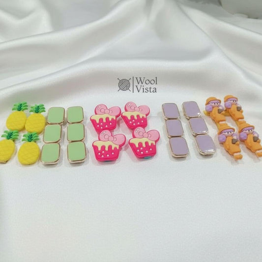 CUTE CARTOON FRUIT & SHAPES HAIR CLIPS – 10PCS GEOMETRIC PLASTIC BARRETTES, SUITABLE FOR TEENAGERS & FOUR SEASONS DAILY CASUAL WEAR