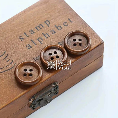 COFFEE WOOD BUTTONS - (PACK OF 10)
