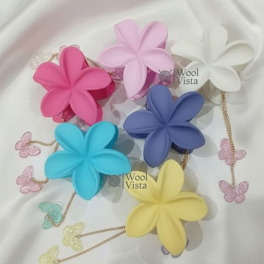 COLORFUL LARGE HAIR CLAW CLIPS 6PCS – CUTE FLOWER DESIGN WITH NON-SLIP RUBBER PAINT FINISH, PERFECT FOR WOMEN’S EVERYDAY HAIRSTYLING & SECTIONING