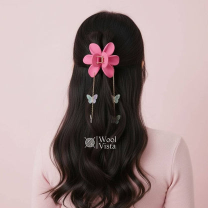 COLORFUL LARGE HAIR CLAW CLIPS 6PCS – CUTE FLOWER DESIGN WITH NON-SLIP RUBBER PAINT FINISH, PERFECT FOR WOMEN’S EVERYDAY HAIRSTYLING & SECTIONING
