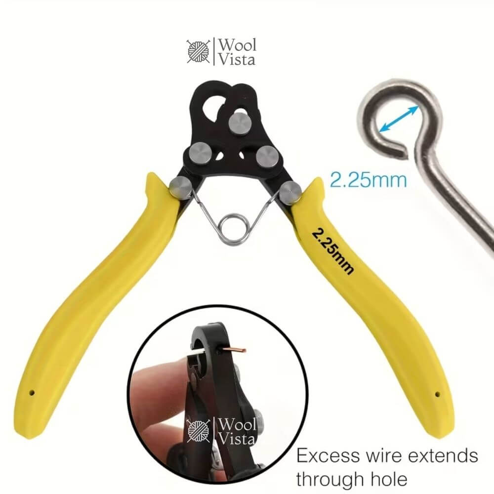 Copper Wire Roll Pliers 2.25mm – Multi-Use TPE + Steel Jewelry Making Tool for 0.6mm–1.0mm Wire, Ergonomic & Durable Design for DIY Crafts and Beading